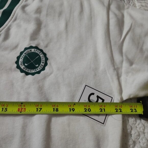 Five Below V-Neck Varsity Sweatshirt Size Large - Cream - Picture 8 of 9